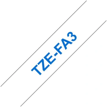 BROTHER TZE-FA3 label tape, blue on white