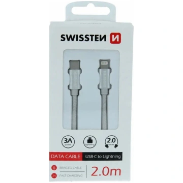 Swissten Textile Universāls Quick Charge 3.1 USB-C