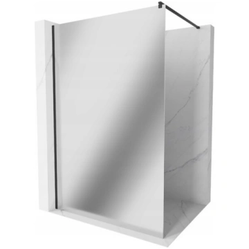 Walk-in dušas siena Mexen Kioto, black/spoguļa sti