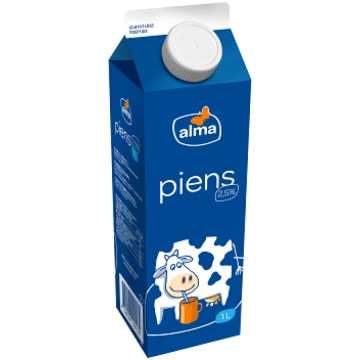 Piens ALMA 2,5%, 1 l