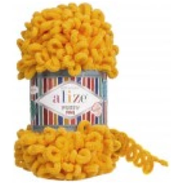 Alize Puffy Fine dzija - dzeltena (100 g, 9 m) Fin