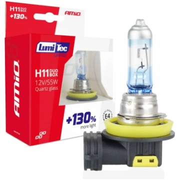 Halogen bulbs H11 12V 55W LumiTec LIMITED +130% DU
