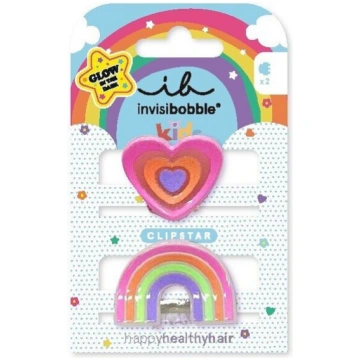Matu sprādzes Invisibobble Clipstar Glow Kids Happ