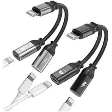 iPhone Dual Lightning Jack austiņu lādētājs Splitt
