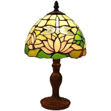 Tiffany galda lampa, retro lampa, neliela Vintage 
