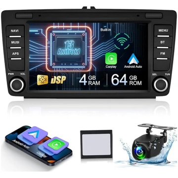 NHOPEEW 4+64G Android auto radio priekš Skoda Octa