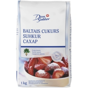 Cukurs fasēts, baltais 1kg GA023138
