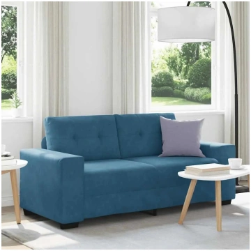Divvietīgs dīvāns VidaXL 140 cm zils samts