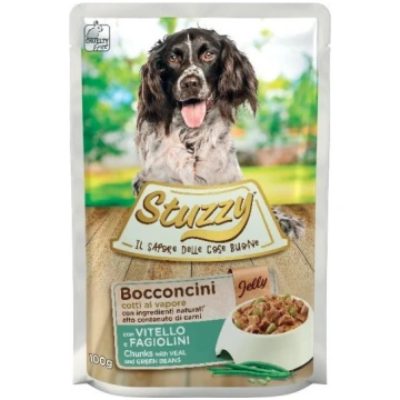 STUZZY Chunks with veal and green beans - wet dog 