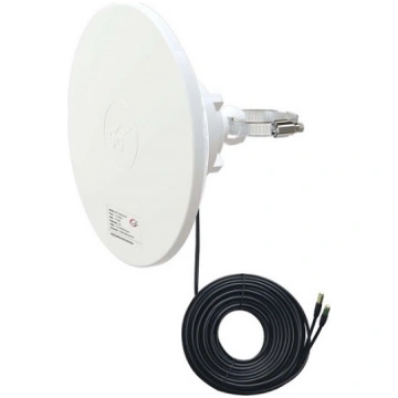 5G / LTE / CBRS 2x2 MIMO Dish Antenna, 1.7-4.2GHz,