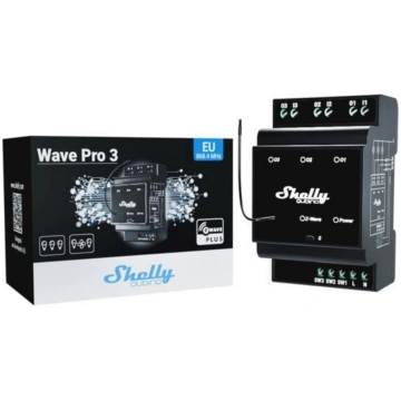 Shelly Qubino Wave PRO 3 viedais DIN sliedes relej