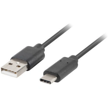 Vads Lanberg, USB Type C/USB 2.0 Type A, melna krā
