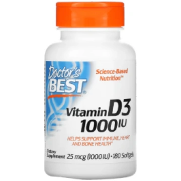 Vitamin D3 1000 iu Doctor"s Best 180 softgels