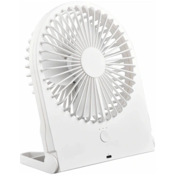Akumulatora galda ventilators Breezy, balts, kluss