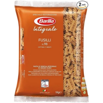 Barilla pilngraudu makaroni Fusilli – 1 kg (2 iepa