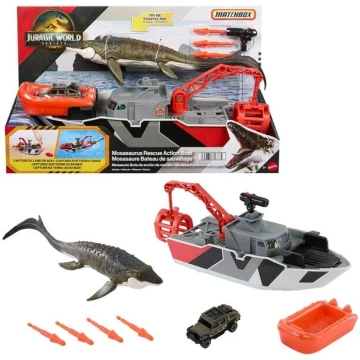 Glābšanas laivu komplekts Matchbox Jurassic World 