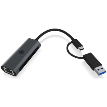Adapter IcyBox USB3.2 Gen1 Type-A Type-C 2.5GB Eth