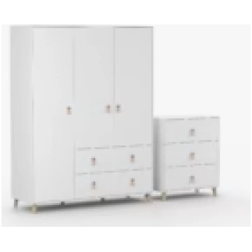Mēbeķu komplekts Figo (skapis 19 + komode 02), bal