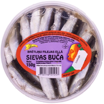 Brētliņu filejas eļļā "Sievas buča" 150g