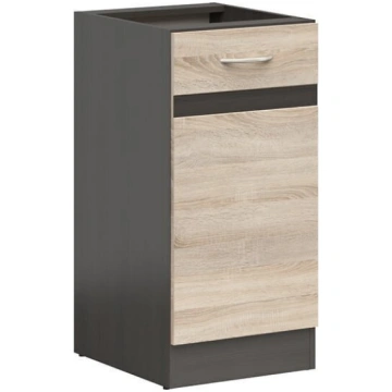 Virtuves skapītis Junona Line, brūns Black Red Whi