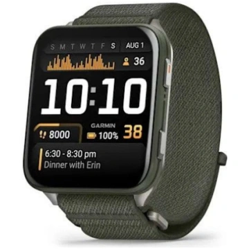 Garmin Venu X1 Titanium Moss Sporta viedpulkstenis