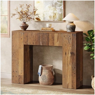 Tribesigns 100 cm Console Table with Drawers, Narr
