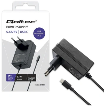 QOLTEC Super FAST PD lādētājs Raspberry Pi 5 USB-C