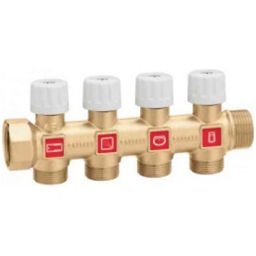 *CALEFFI Kolektori ūdensapgādei 4 ceļu 3/4