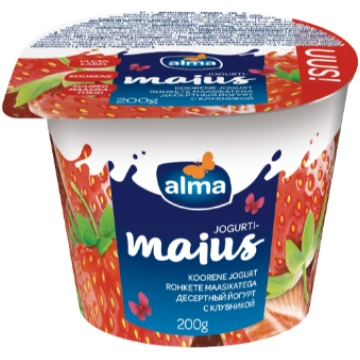 Jogurta deserts ar zemenēm Maius 200g