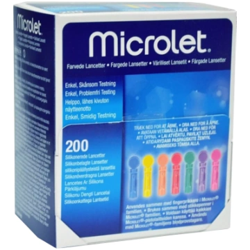 MICROLET lancetes, 200 gab