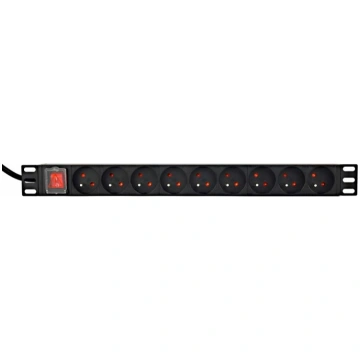 Gembird Rack power strip PDU 9xFR 1U 16A FR 2m EG-