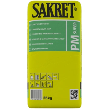 Cementa-kaļķa java mūrēšanai-apmešanai, SAKRET PM 
