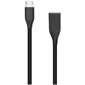 Silikona kabelis USB-Micro USB (melns, 1 m) EXTRA 