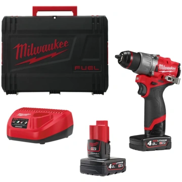 M12 Fuel hammer drill + 2bat 4Ah + Charger + Milwa
