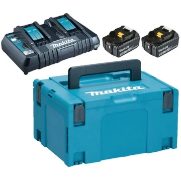 Makita komplekts 18 V 2 x BL1860, DC18RD, MAKPAC