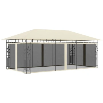 vidaXL dārza nojume ar moskītu tīklu, 6x3x2,73 m, 