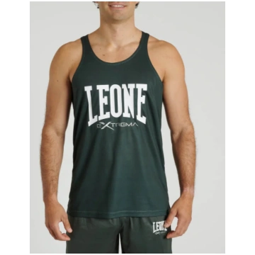Canotta Leone Taglio Olimpico Logo - Verde / S
