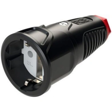 Kontaktligzda gumijas 16A 250V 3p (2P+E) IP20, mel