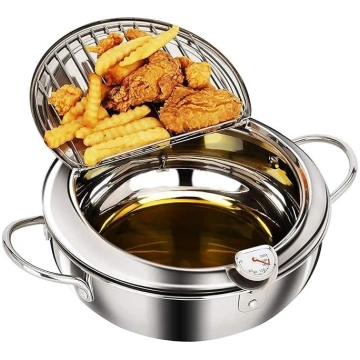 Tempura fritēze, mini nerūsējošā tērauda fritēze, 