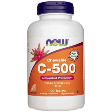 Now Foods C vitamīns-500 apelsīnu košļājamās table