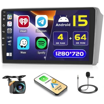 Hikity 4 + 64 GB Android 15 Auto radio Toyota Aven