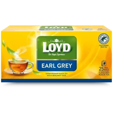 Melnā tēja LOYD Earl Grey, 25 x 1,7 g