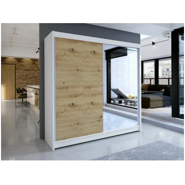 Skapis Closico Cavaris I (Balts + Artisan ozols)