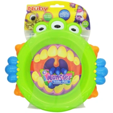 Bļoda Nuby Monster, 18 mēn., polipropilēns (pp)