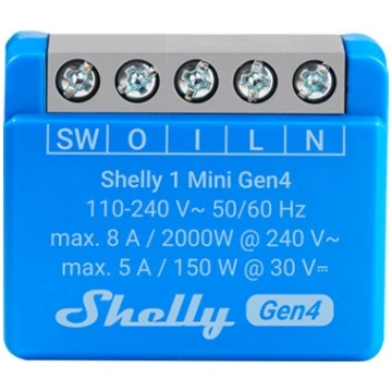 SHELLY 1 Mini Gen4 Smart switch 1P Blue