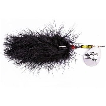 Vizulis Mepps GIANT MARABOU Silver/Black tail 40g 
