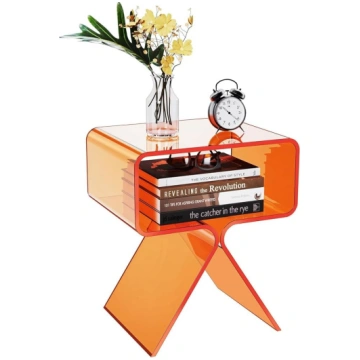 Acrylic Bedside Table Modern Design Clear Home Dec