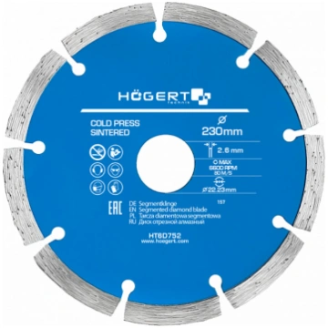 Hogert Ripzāģis HT6D752, 230mm, 2.6mm, 22.23mm, di