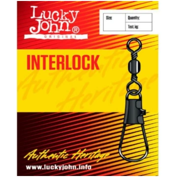 Karabīne ar griezuli Lucky John INTERLOCK