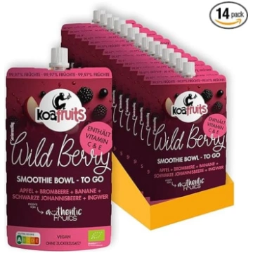 Koafruits bioloģiskā smūtija bļoda līdzi ņemšanai,